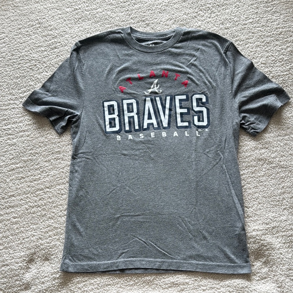 Majestic Atlanta Braves Gray Short Sleeve Tee